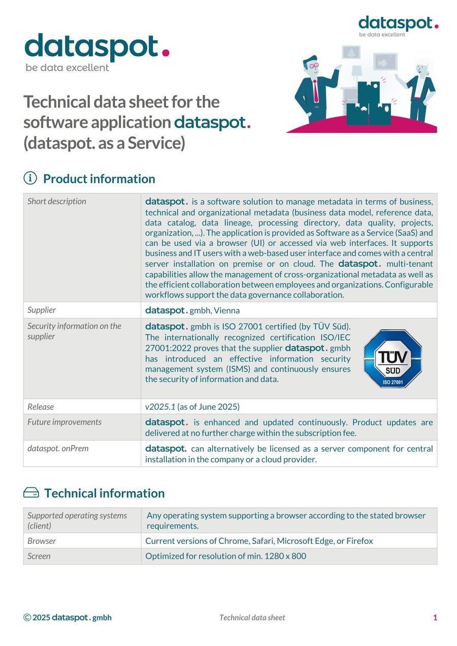 Picture of the technical data sheet